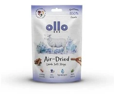 Šunų Priedas - OLLO Džiovintos Avienos Juostelės 80g Be Glitimo, 43.4% Baltymų