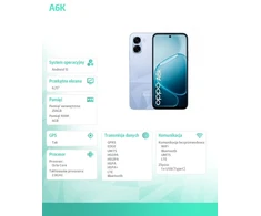 Oppo Išmanusis telefonas a6k 4g 4/256gb cph2891 šviesiai violetinis
