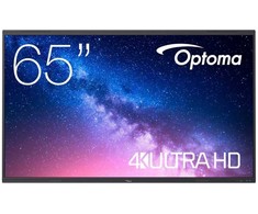 Optoma Interaktyvus monitorius 65 colių 5653rk 8 GB RAM / 64 GB ROM, 2 x 18 W garsiakalbiai + 2 x 8 W žemųjų dažnių garsiakalbis, 8 mikrofonai, 50 pirštų daugiafunkcis lietimas, nulinis tarpas tarp oro ir kt.
