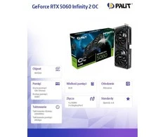 Vaizdo plokštė Palit GeForce RTX 5060 Infinity 2 OC NVIDIA 8 GB GDDR7