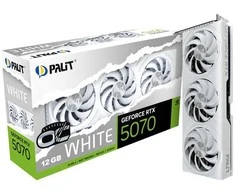 Vaizdo plokštė Palit GeForce RTX 5070 Baltas OC Grafikos plokštė, 12288 MB GDDR7