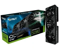 Vaizdo plokštė XPE Palit GeForce RTX 5080 Infinity 3 OC NVIDIA 16 GB GDDR7