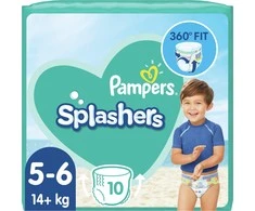 Sauskelnės-Kelnaitės PAMPERS Pants Splashers, 5 dydis 14+ kg, 10 vnt.