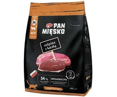 PAN MIĘSKO Veal with duck M – sausas kačių maistas – 400g