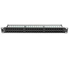 Lanberg Patch panel 48 port 1u kat.6 juoda