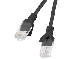 Patchcord kat.6 utp 3m juoda fluke passed lanberg 10-pack
