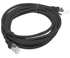 Patchcord kat.6 utp 3m juoda fluke passed lanberg 10-pack