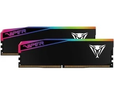 Patriot Viper Gaming RGB Elite 5 Ultra DDR5-6000 RAM, CL 28, AMD EXPO, Intel XMP 3.0 – 2x 16GB, juodas