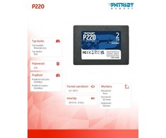 Patriot Dysk ssd 2tb p220 2.5 inches 550/500mb/s sata iii