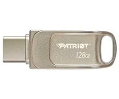 Patriot Memory Tab T560 128GB USB atmintinė, dviguba USB 120MB/s (PS128GT560DS5D), Sidabrinis