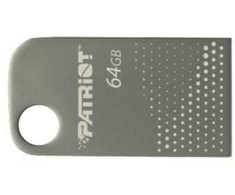 Patriot flashdrive tab300 64gb usb 3.2 120mb/s, mini, aluminiowy, sidabrinė
