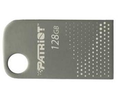 Patriot flashdrive tab300 128gb usb 3.2 120mb/s, mini, aluminiowy, sidabrinė