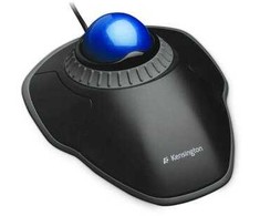 Kensington trackball orbit pelė su laidu su pierścieniem przewijania oferuje lepszą ergonomię, juoda