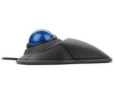 Kensington trackball orbit pelė su laidu su pierścieniem przewijania oferuje lepszą ergonomię, juoda