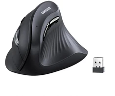 Ugreen pelė UGREEN MU008 BT 2.4G vertikali pelė (juoda)