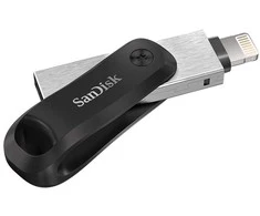 Pendrive sandisk ixpand go sdix60n-128g-gn6ne (128gb; lightning, usb 3.0; spalva sidabrinė)