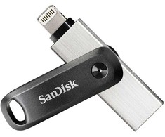 Pendrive sandisk ixpand go sdix60n-256g-gn6ne (256gb; lightning, usb 3.0; spalva sidabrinė)