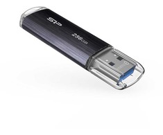 Pendrive silicon power blaze b02 256gb usb 3.1 spalva juoda