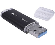 Pendrive silicon power blaze b02 256gb usb 3.1 spalva juoda