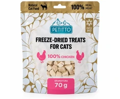 PETITTO Freeze-dried vištiena treats Mono - cat treats - 70g