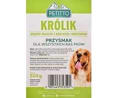 PETITTO minkšti Paluszki su Królika -skanėstas šuniui - 500g