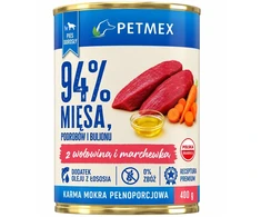 Petmex su jautiena i marchewką suaugusiems šunims 400g