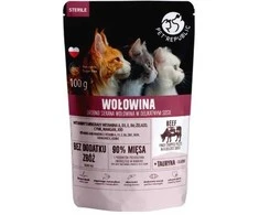 PET REPUBLIC Sterile Jautiena smulkiai pjaustyta – drėgno kačių ėdalo- 100 g
