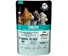 PET REPUBLIC Steril Smulkiai pjaustytas tunas padaže - šlapias kačių maistas - 100 g