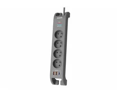 Philips Listwa antyprzepięciowa 2m, 4 gniazda, 1xusb-c, 2xusb-a,pd 20w / qc 18w, 2400 j ochrony przeciwprzepięciowej