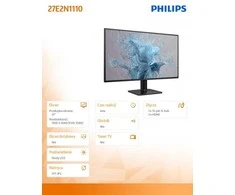 Philips 1000 series 27E2N1110/00 computer monitorius 68.6 cm (27") 1920 x 1080 pikselių Full HD LCD Juodas