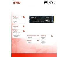 PNY Dysk SSD 256GB CS1030 M.2 2280 PCIe urmu