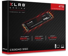 SMD PNY XLR8 CS3040 4TB M.2 2280 PCI-E x4 Gen4 NVME (M280CS3040-4TB-RB)