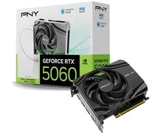 Vaizdo plokštė PNY GeForce RTX 5060 Single Fan 8GB GDDR7 DLSS4 (VCG50608SFXPB1)