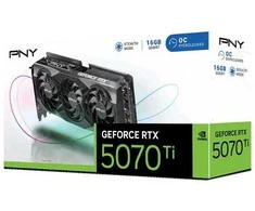 PNY Vaizdo plokštė GeForce RTX 5070 Ti OC 3F 16GB 256 bitų 896Gb/s