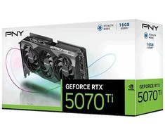 Vaizdo plokštė PNY GeForce RTX 5070 Ti su trimis ventiliatoriais, 16 GB, DLSS4