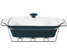 Maestro Podgrzewacz do jedzenia potraw na świeczki prostokątny juoda 33.75cm 2.2L MAESTRO MR-11361-73
