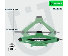 2 t trapezoidal car jack 120–415 mm W22023 WUBER