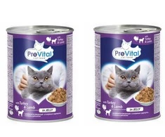 PREVITAL kalakutiena su ėriena in jelly - wet cat food - 2x415g
