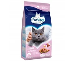 Kačių Maistas - PREVITAL Senior Lašišos Sausas 1.4kg