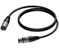 Procab Kabelis xlr vyriškas - xlr moteriškas 3m - cab901/3