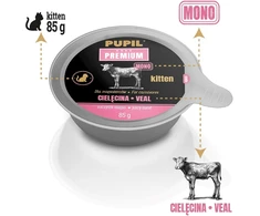 PUPIL PREMIUM GOLD KITTEN Cielęcina karma katei 85g