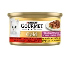 Konservai katėms su jautiena Purina GOURMET GOLD, 1x85 g