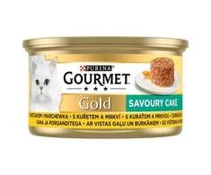 Purina Nestle Drėgnas Kačių Maistas - Gourmet Gold - Vištienos Ir Morkų Pyragas 85g