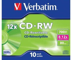 Verbatim Płyty cd-rw 12x 700mb 10p jc 43148