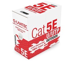 Q Lantec U/utp cat.5e lauko sausas duomenų kabelis 100% varis 305m - 10 metų garantija