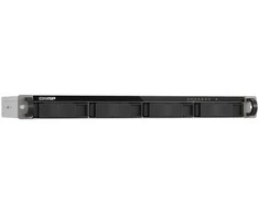 Serveris QNAP kompaktiškas 1U mažo gylio stelažinis 2.5GbE NAS | TS-433eU | Cortex-A55 | 4 GB