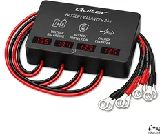 Qoltec Balanser napięcia 48v do akumulatorów 4x12v | 10a | agm gel lifepo4 | led
