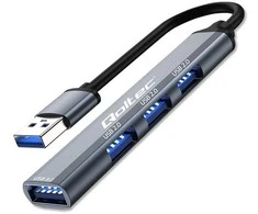 Centratorius adapteris USB 3.0 4in1 3x 2.0 Qoltec