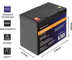 „Qoltec lifepo4“ ličio geležies fosfato akumuliatorius | 12,8 V | 50 Ah | 640 Wh | bms
