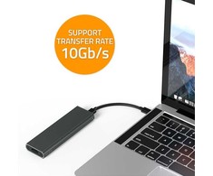 Qoltec M.2 SSD disko dėklas | nvme | pcie | usb3.1 | 10gbps | 4 tb | grafitas